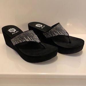 Yellow Box Glitter Sandals